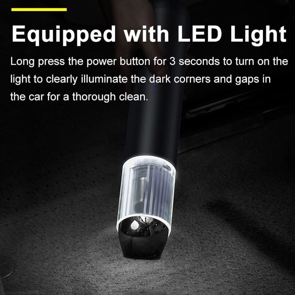 Car Vacuum Cleaner, Portable Cordless Car Vacuum Cleaner, Mini 15000Pa Handheld Car Vacum Cleaner W LED Light for Car Interior Cleaner