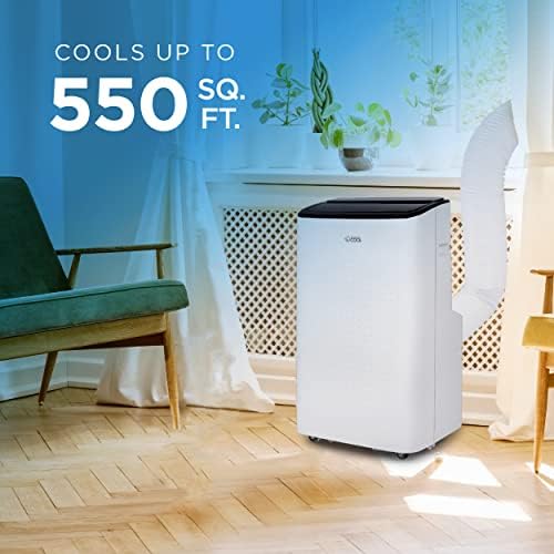 COMMERCIAL COOL Portable Air Conditioner 12,000 BTU Air Conditioner Unit with Dehumidifier & Fan, AC Unit Cools up to 550 Square Feet, Indoor Air Conditioner with 2 Remote Controls, White