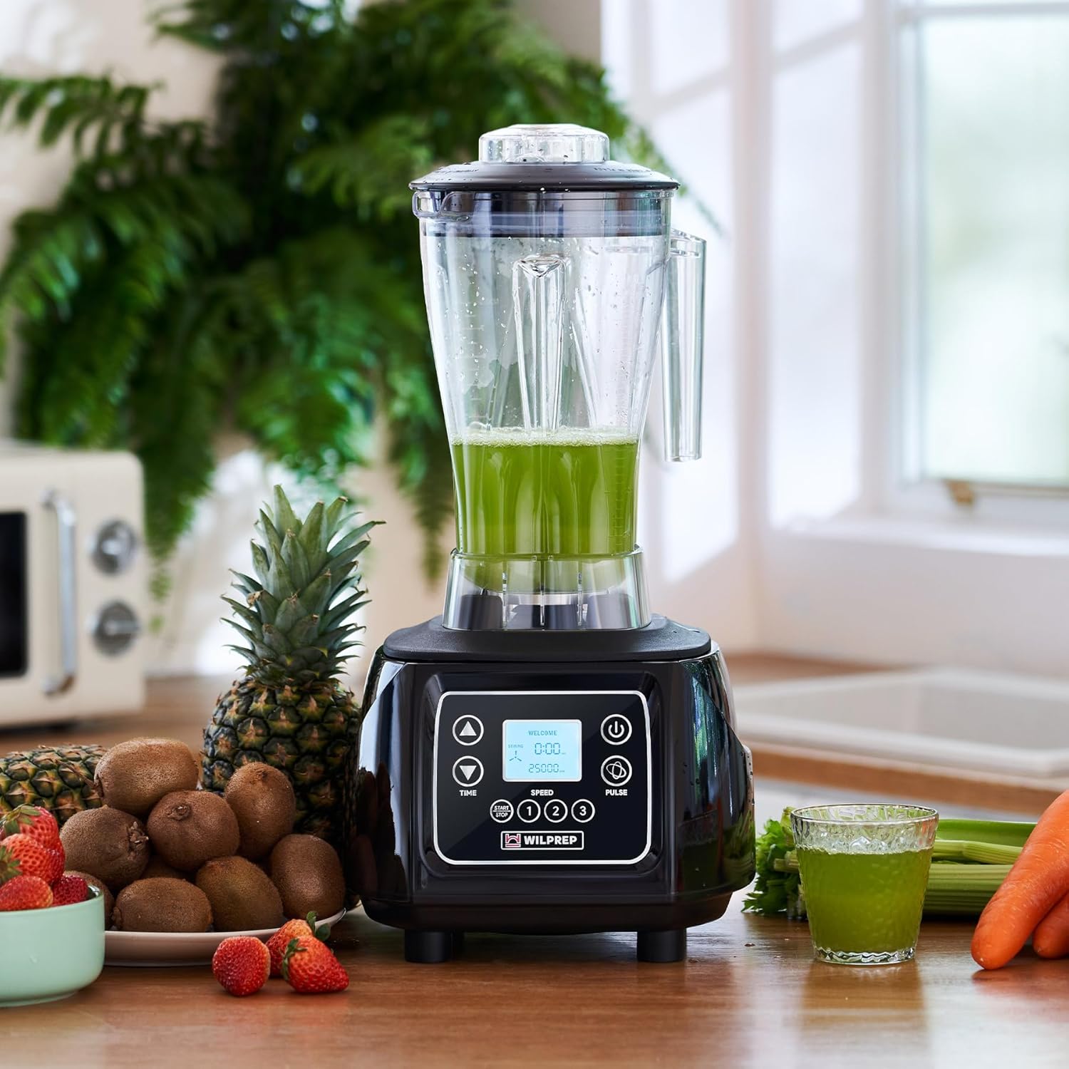 WILPREP 3.5 HP Commercial Blender, Touchpad, Timer, 64 oz Jar, NSF Certified