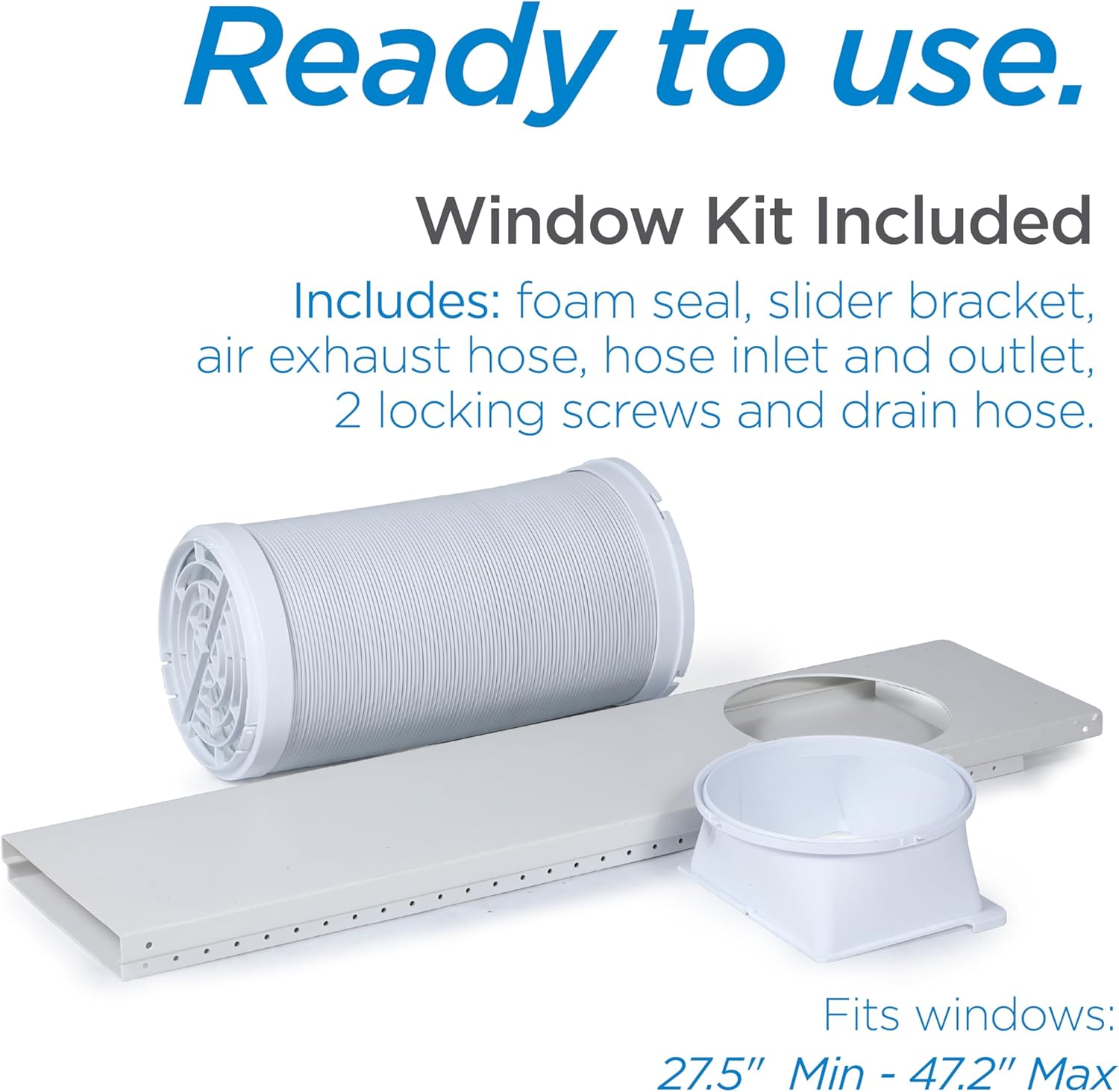 BLACK+DECKER 14,000 BTU Portable Air Conditioner, 3-in-1 AC, Dehumidifier and Fan, Portable AC Unit with Remote Control, Auto Evaporation, 3 Speeds, Window Kit Included, White, BPP10WTB