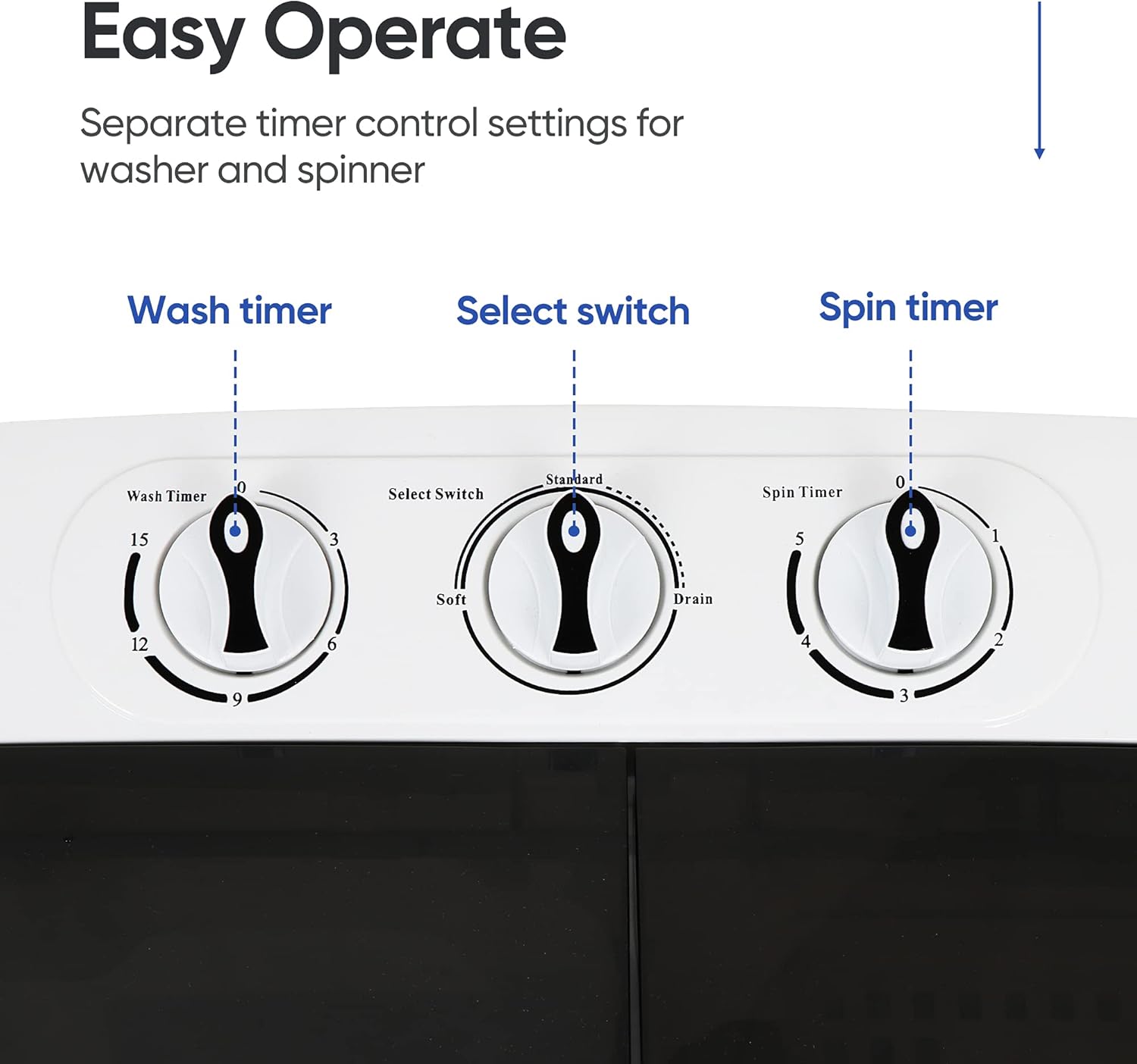 ZENY Portable Clothes Washing Machine Mini Twin Tub Washing Machine 13lbs Capacity with Spin Dryer,Compact Washer and Dryer Combo Lightweight Small Laundry Washer for Home,Apartments, Dorm Rooms,RV