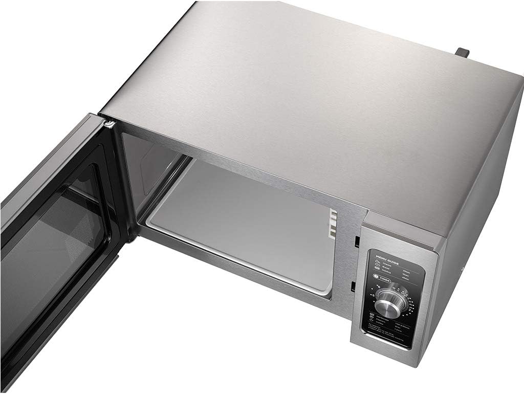 Midea Equipment 1025F0A Countertop Commercial Microwave Oven with Dial, 1000W, Stainless Steel, .9 CuFt