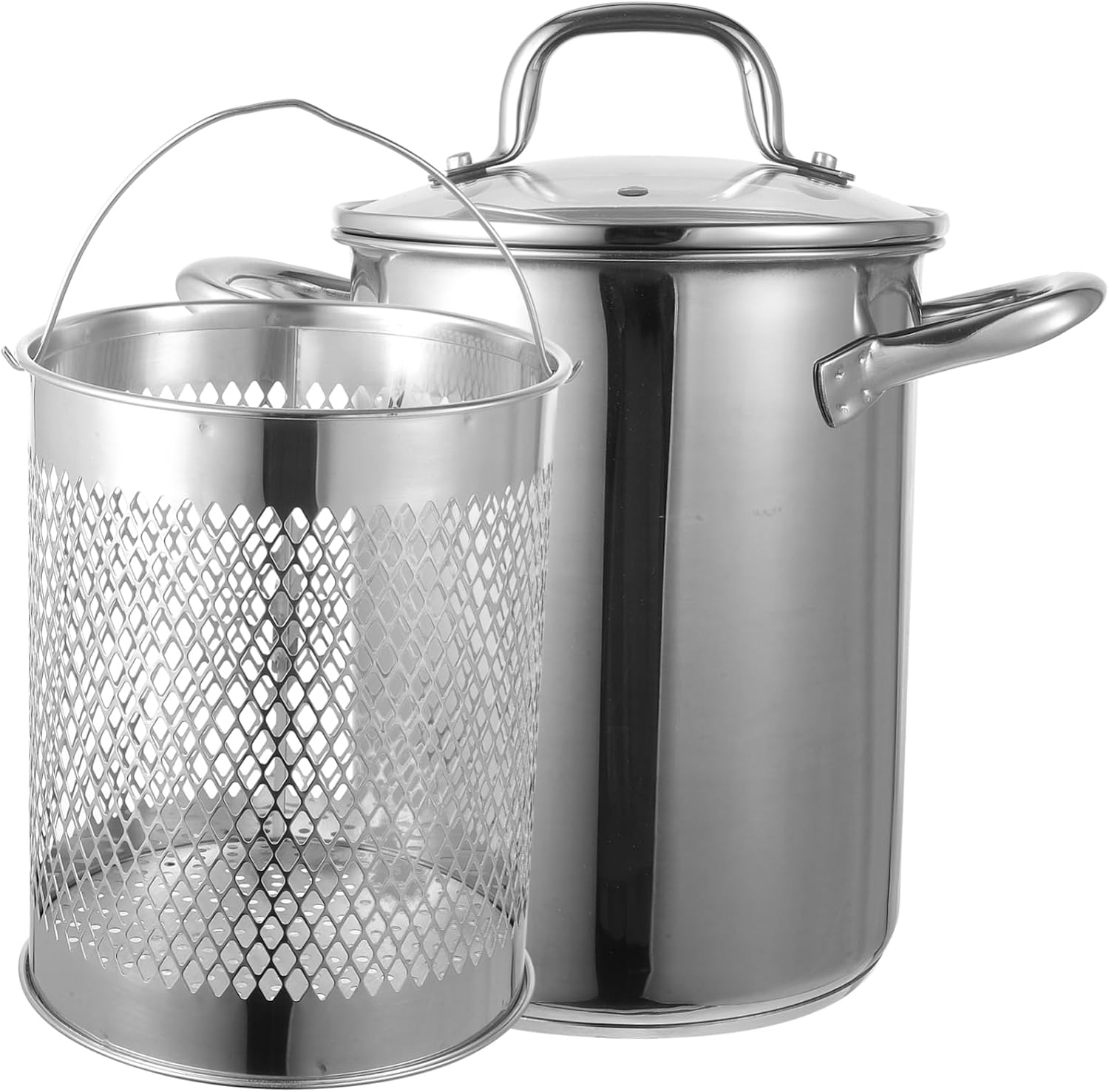 1 set Tempura Frying Pot Stainless Steel Deep Fryer Pan with Oil Drainer Basket Non Stick Design for Easy Cleaning Suitable for All Stove for Tempura Fried Foods