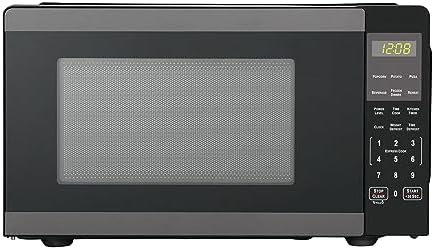 0.9 Cu ft Countertop Microwave Oven, 900 Watts, New (Color : Black Stainless Steel)