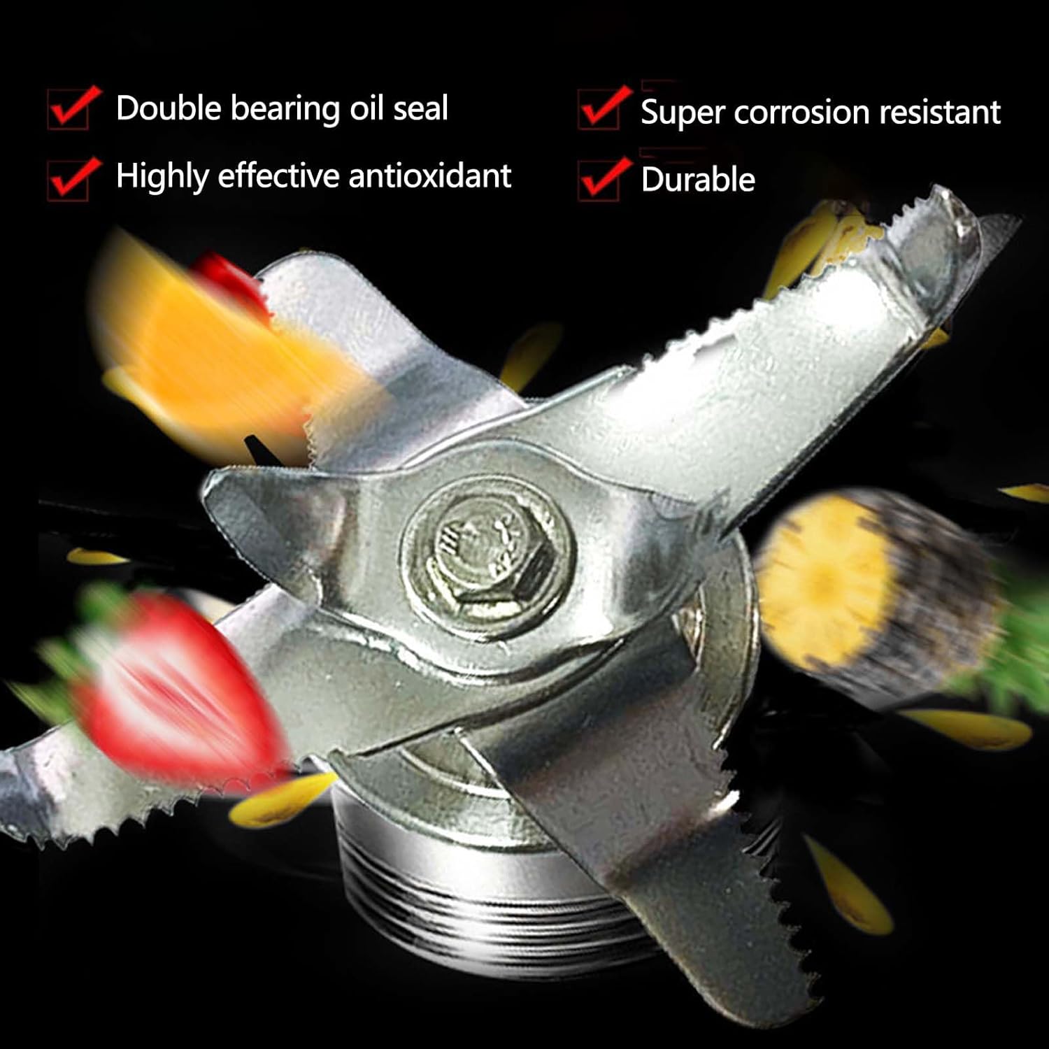 Commercial Professional Blender, Juice Smoothie Machine, W/Shielded Silent Housing, 2200W Electric Food Processor, Black