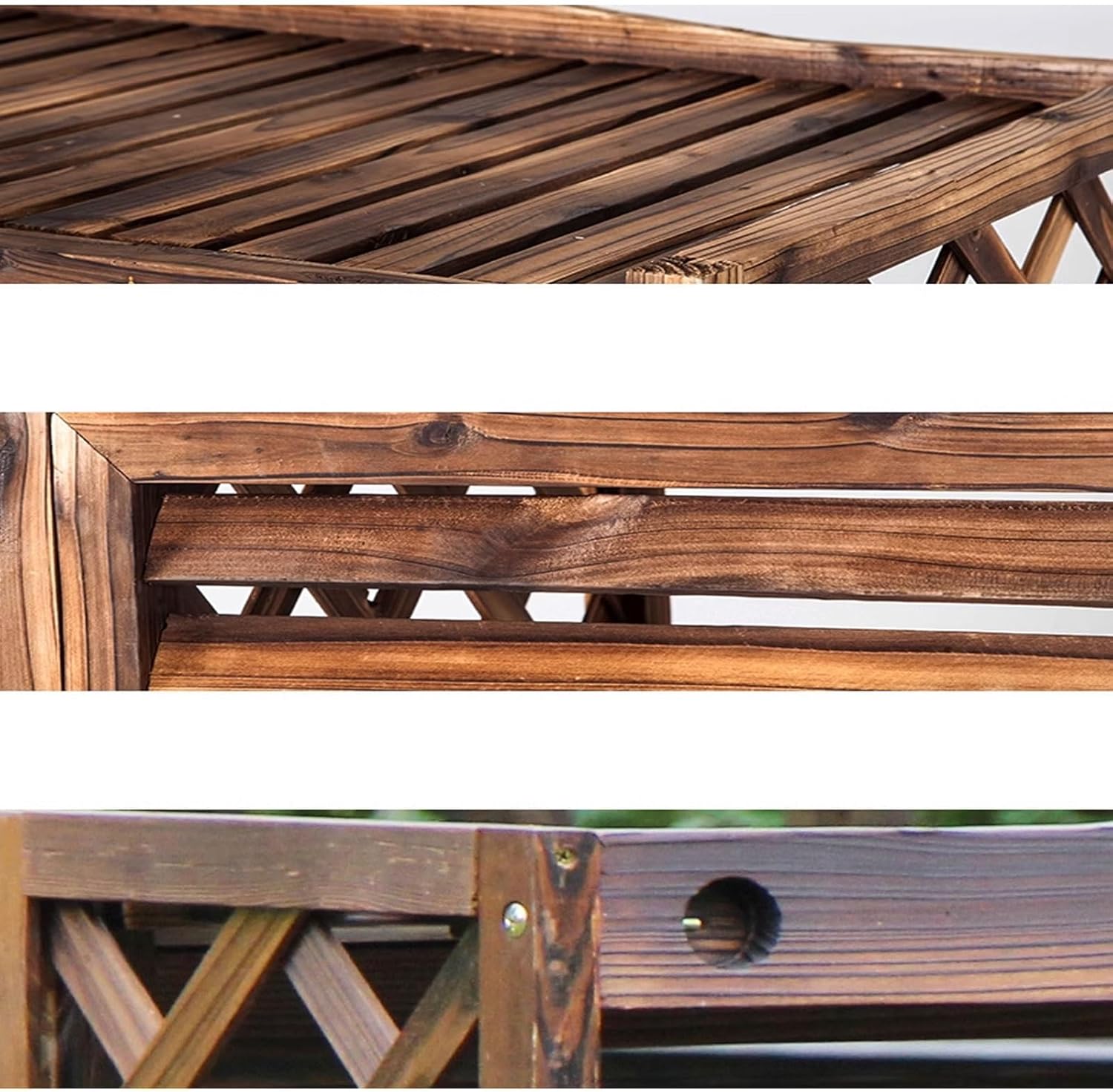 Air Conditioner Cover Condenser Wood Panel Covers For Outside Air Conditioner Louvered Cover For Air Conditioner Unit Outside, Suitable Outdoor Air Conditioner ( Color : Carbonized color , Size : 105*