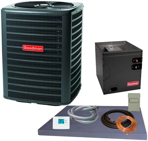 Goodman 2.5 ton 14.3 SEER2 Partial Split System with vertical coil with install accessories! (GLXS4BA3010 CAPTA3026B3)