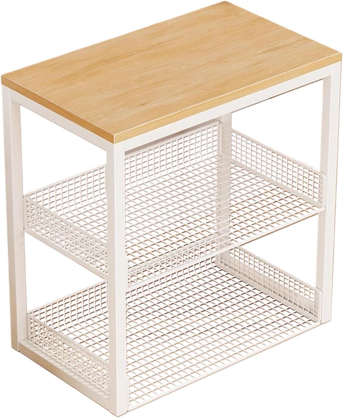 Portable Washer Stand Rice Cooker Air Fryer Rack Plant Holder Small Appliance Rack Laundry Room Shelf for Entryway Office, White