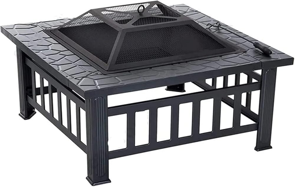 Fire Pit with Backyard Outdoor Fireplace Table Grill Camping Stove Fire Pit BBQ Outdoor Courtyard for Backyard Terrace