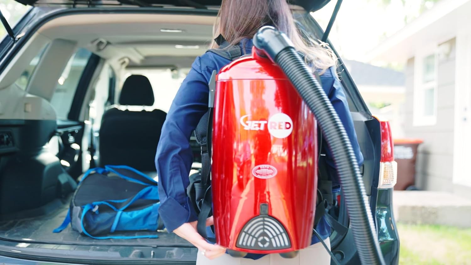 Atrix Jet Red HEPA Backpack Vacuum