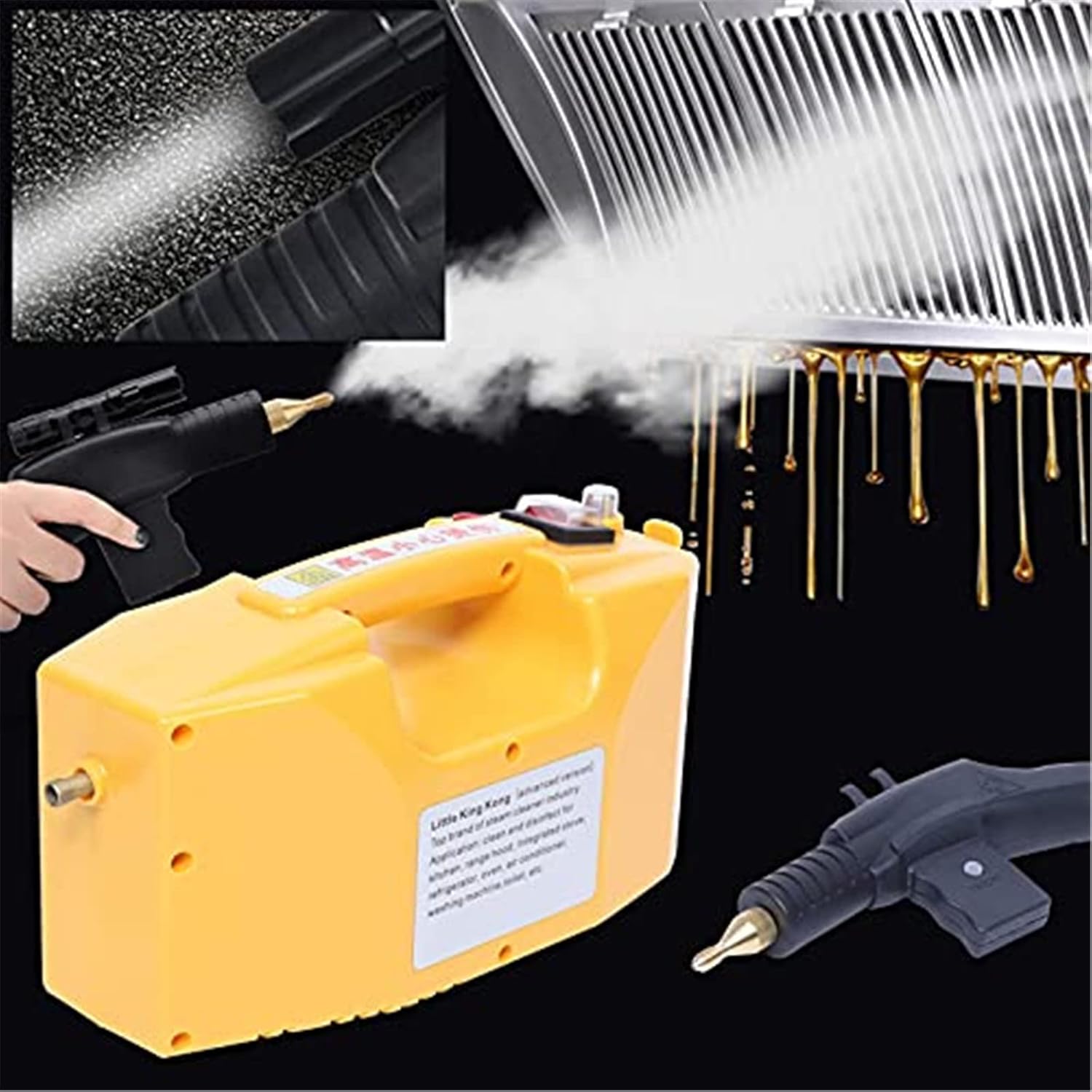 ERTYU High Pressure Steam Cleaner 1600W Electric High Pressure Steam Cleaning Portable Handheld Steamer Cleaner Mobile Steam for Home Use Furniture Car