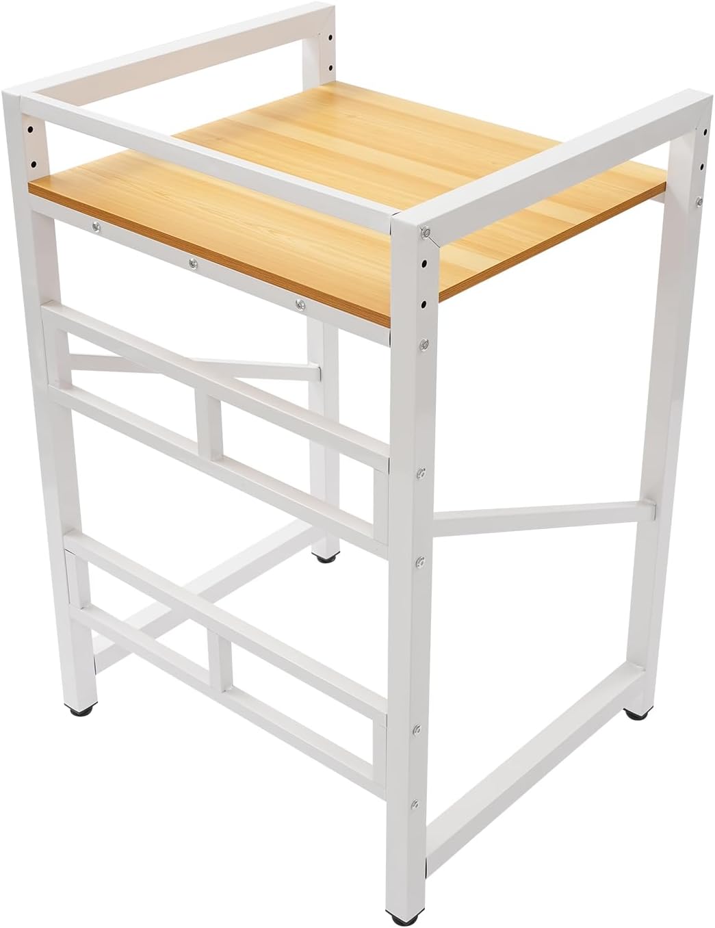 TFCFL Washer Dryer Stacking Rack Stand,Height Adjustable Washer Dryer Stacking Rack,Over Washer Dryer Stacking Kit for Bathroom Laundry Room,Load Capacity 300kg (White)