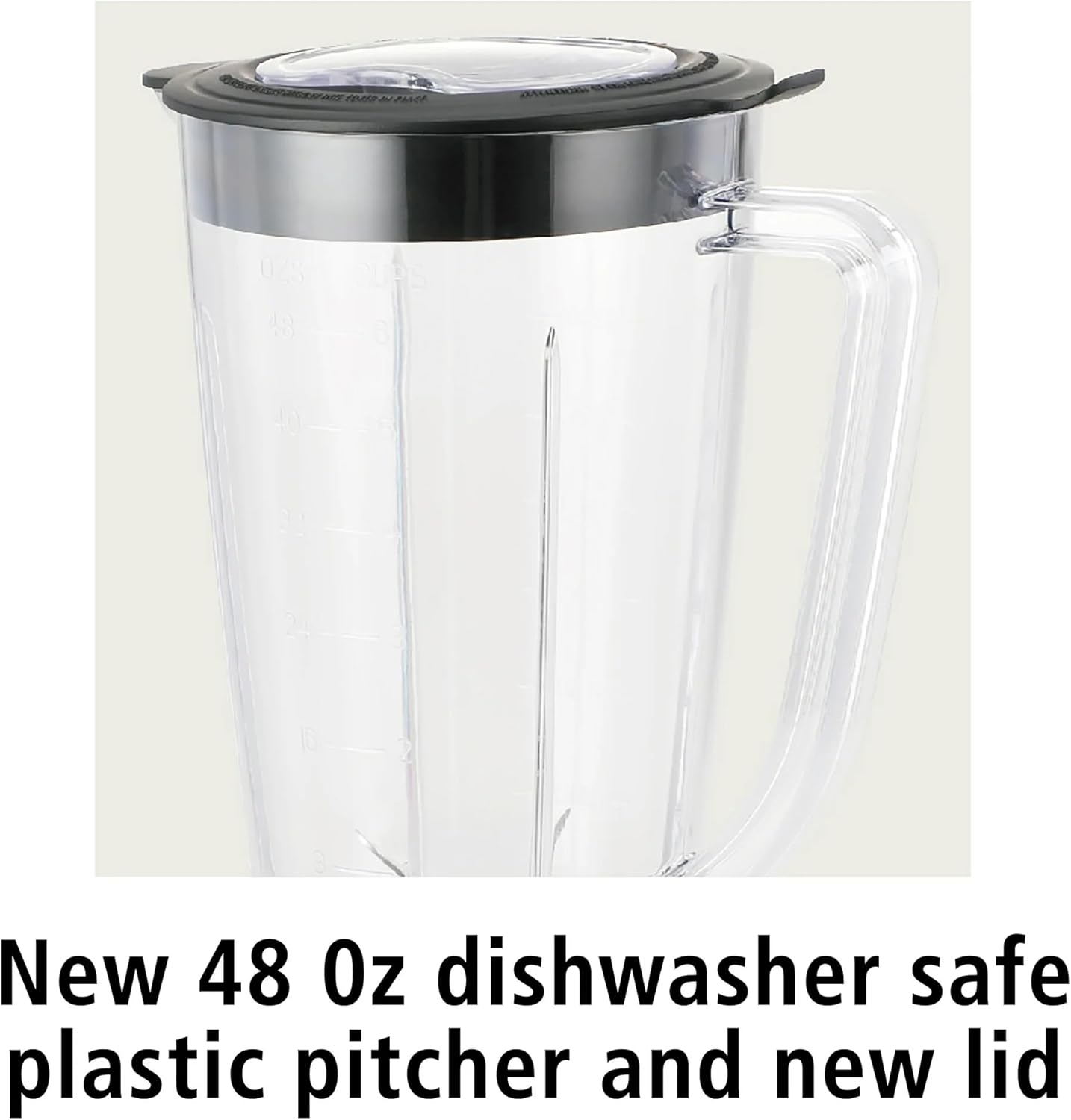 Countertop Blender, 6 Speed for Chop, Mix, Grate, Blend, Liquefy, Pulse, 48 Ounce Jar, Self Cleaning, Dishwasher Safe, 500 Watt, Black