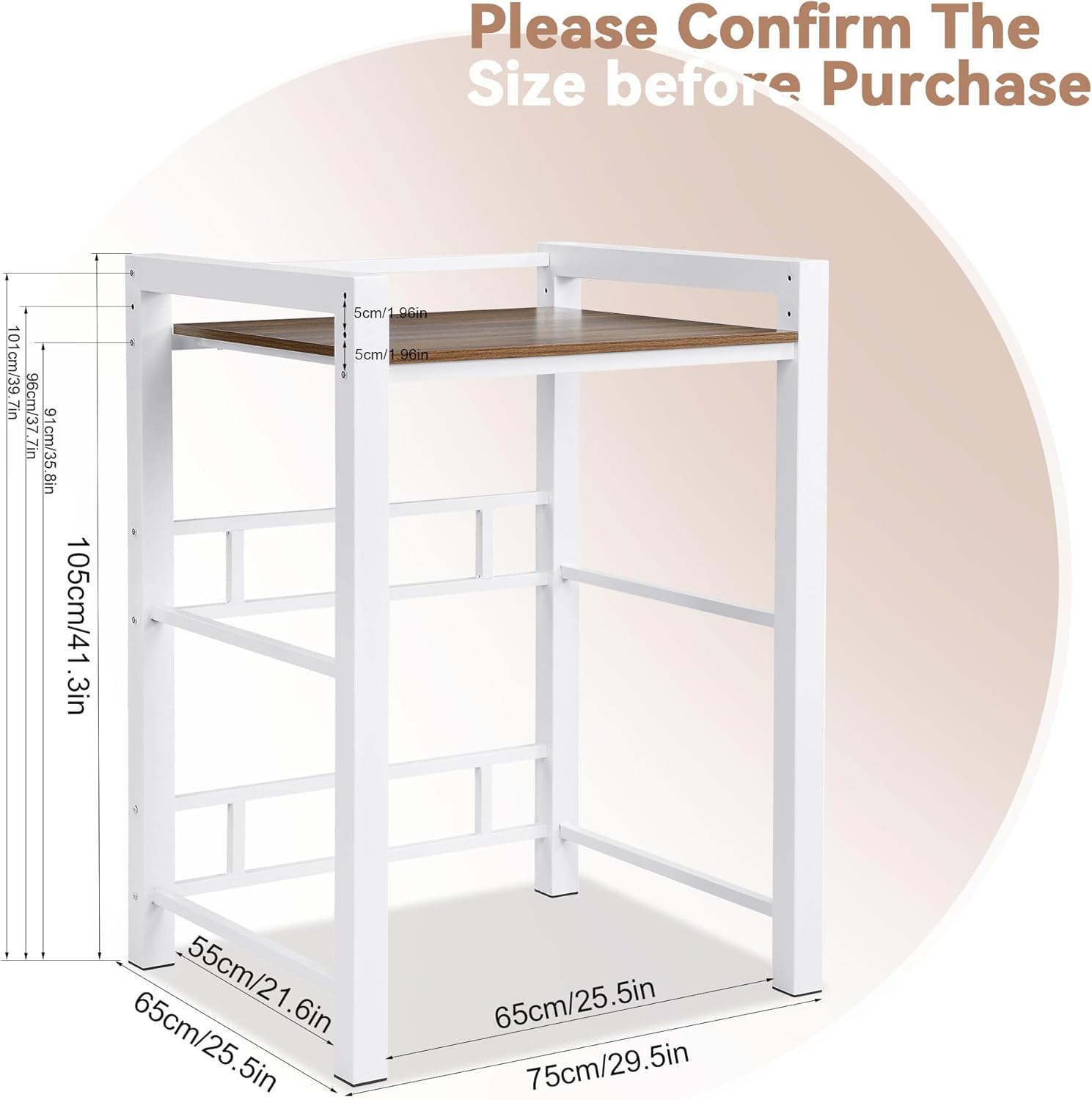 Washer Dryer Stacking Rack Stand, Over Washer and Dryer Shelves, 3 Height Adjustable Over The Washer and Dryer Storage Shelf, Laundry Shelves Load Capacity 300 kg, for Bathrooms Laundry Rooms (White)