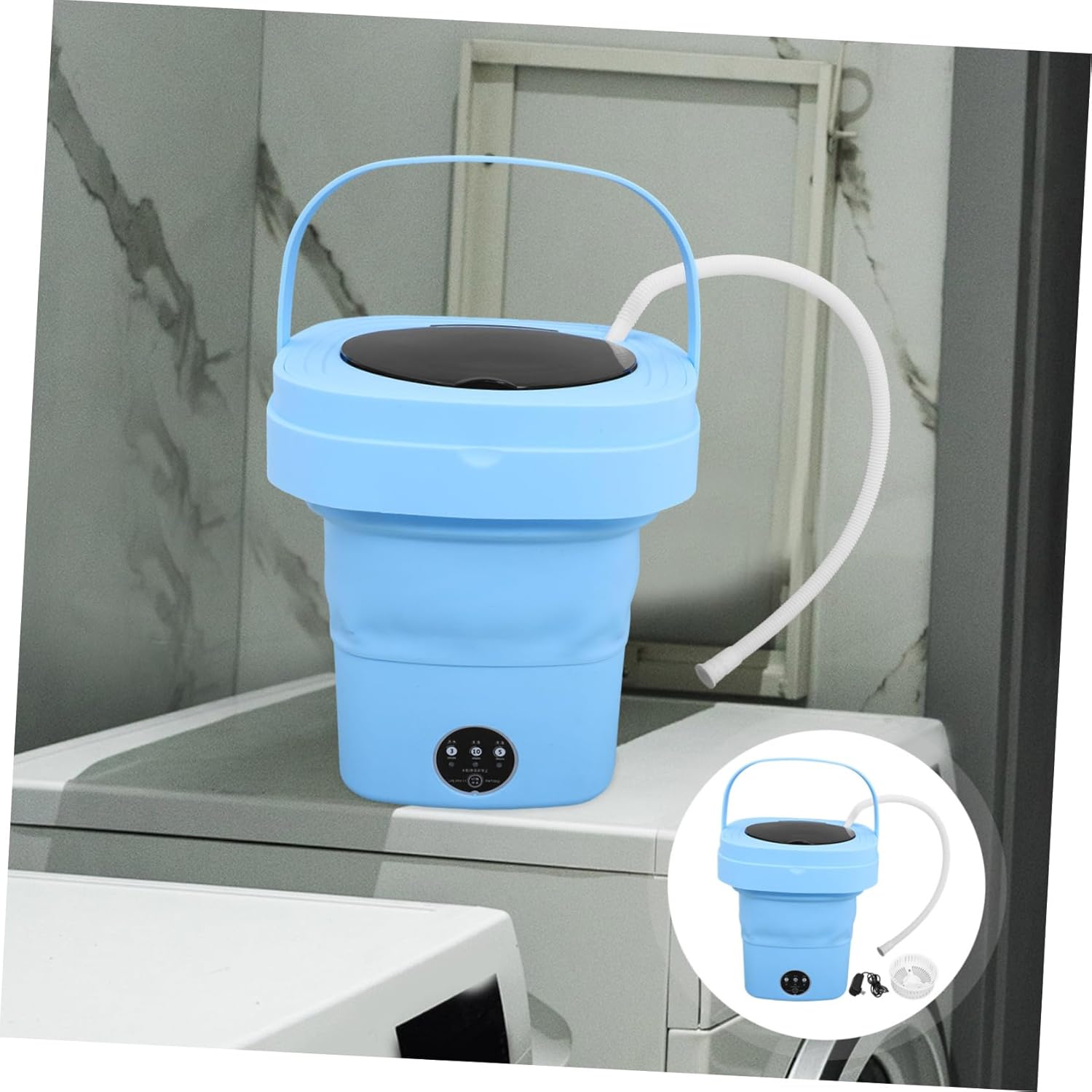 Homoyoyo Portable Mini Washing Machine Washer for Home and Dorm User-friendly Touchscreen Wash and -dry Function for Travel and Small Spaces