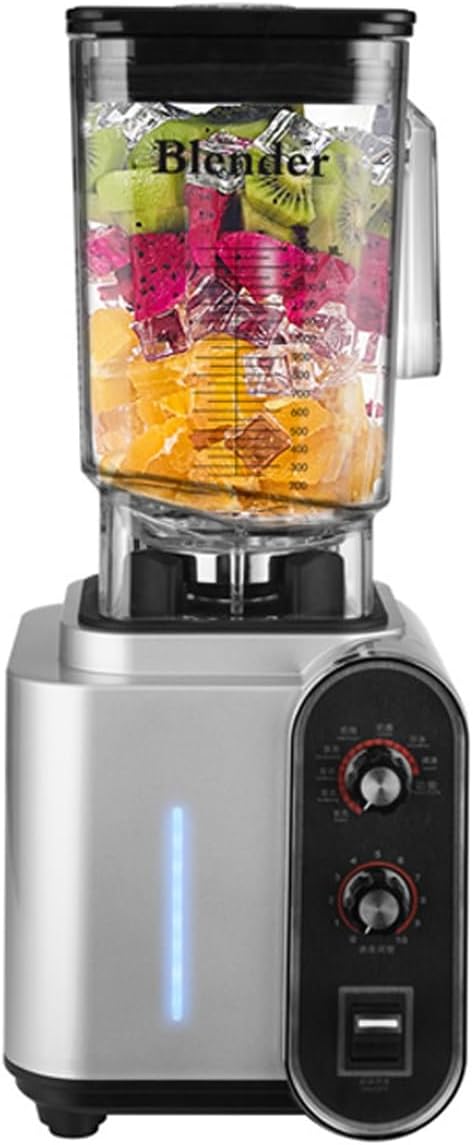 Smoothie Blender,2200W Multifunction Commercial Quiet Blender with Tea cup/milk cover cup/smoothie cup,1.5LProfessional Countertop Blender,Household Quiet Blender,for Puree, Crush Ice, Smoothies(Gray)