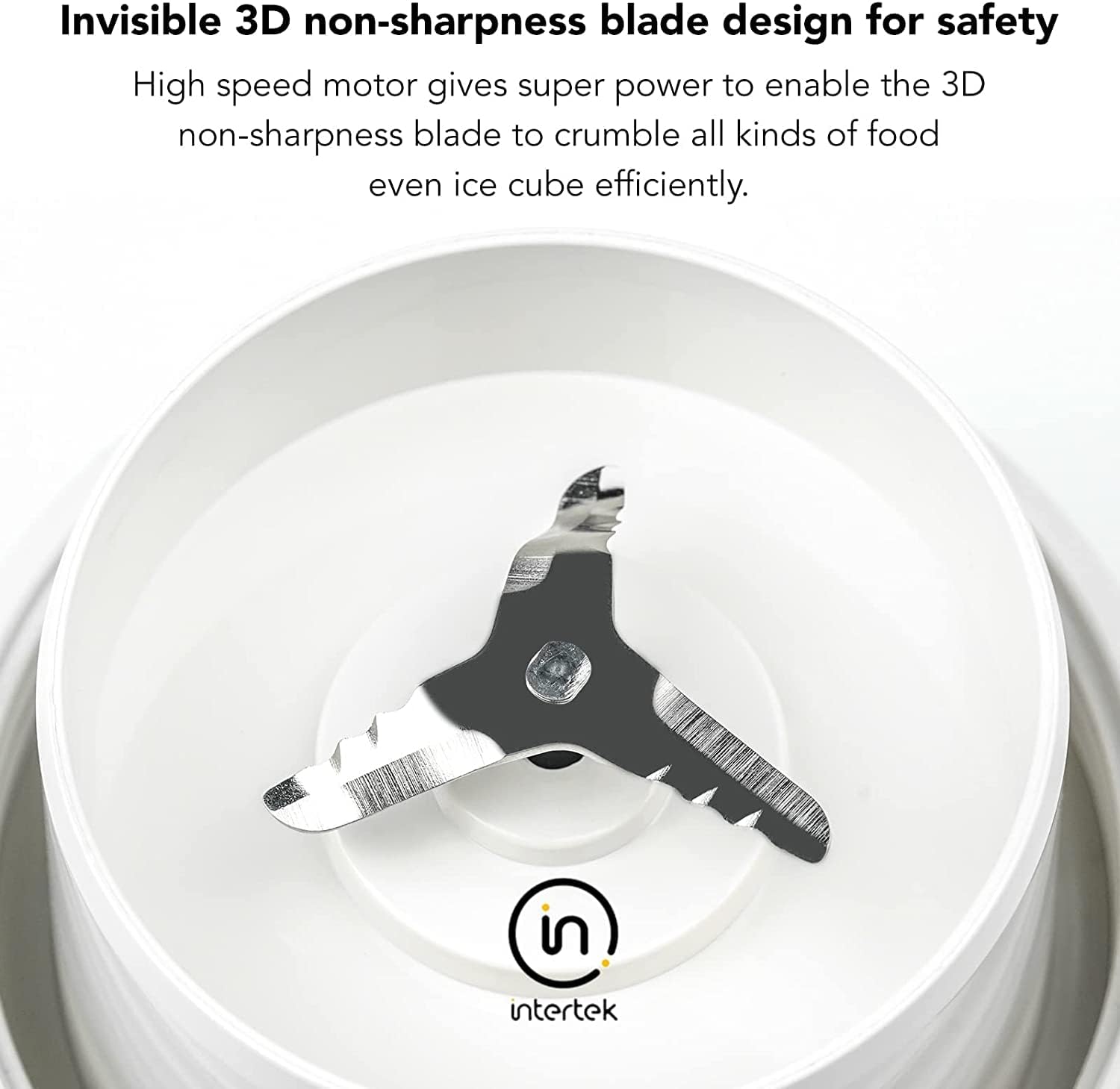 Portable Blender, Personal Blender, With USB Magnetic contact charging, 14 oz Smoothie Blender, Anti-silp Rubber Base, One-handed Drinking Mini Blender for Shakes and Smoothies