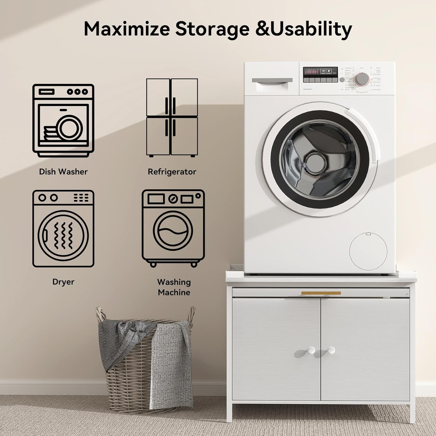 2 Pack Laundry Pedestal for Washer and Dryer, Heavy Duty 29