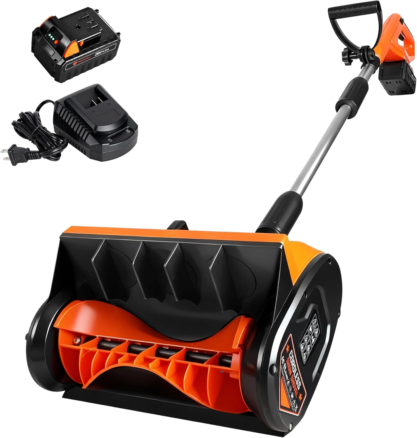 Cordless Snow Shovel 20V 4Ah Battery, 12
