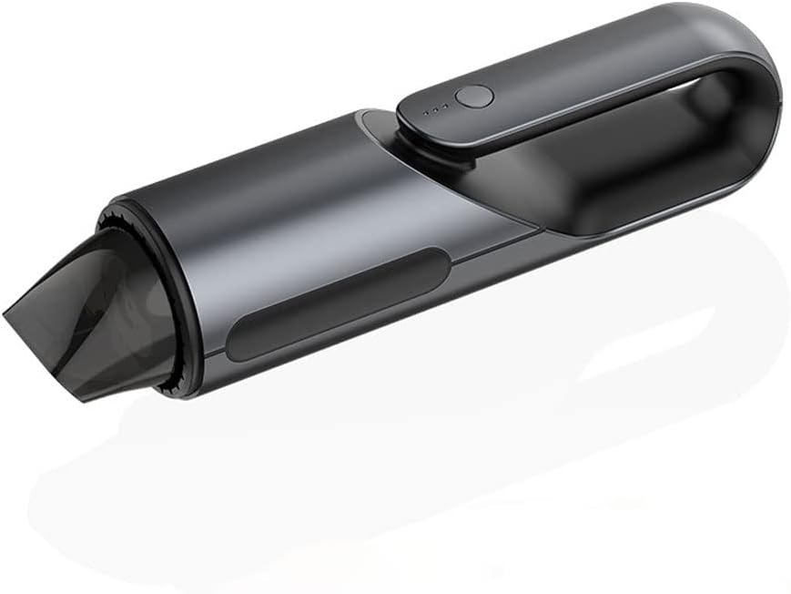 Mini Protable Car Vacuum Cordless,Handheld Vacuum for Quick Cleaning, Hand held vacuuming, USB Rechargeable for Car Home and Office (Color : Black)