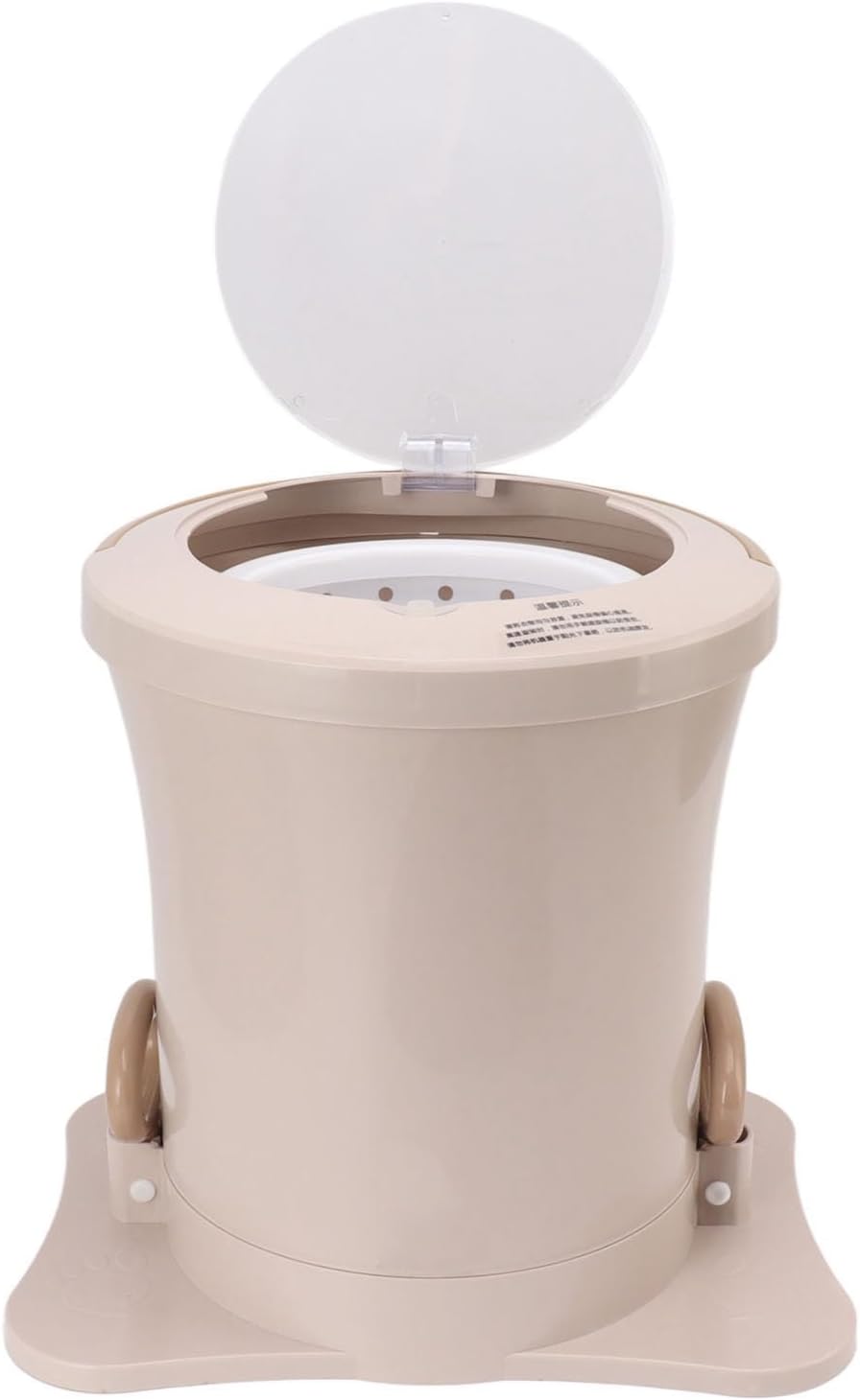 Pilipane Mini Portable Dehydrator High Capacity Electricity Hand Drawstring Clothes Dryer for Dormitory Travel Camping ABS Plastic 4100g (Apricot Color)