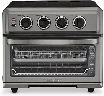 Cuisinart Air Fryer Toaster Oven with Grill, 1800W 8-1 Air Fryer Oven with Bake, Convection Bake, Grill, Broil and Warm Options, Large Capacity, 60-Minute Timer, TOA-70BKS, Black SS