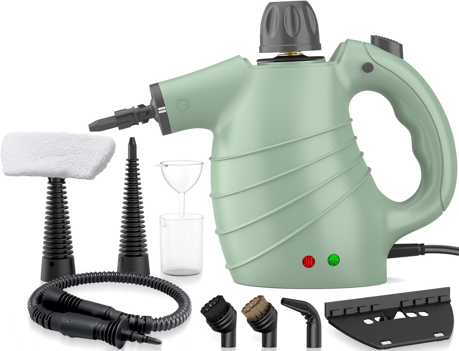 Steam Cleaner, Pressurized Multi-Surface Handheld Steam Cleaner with Safety Lock, Chemical-Free for Home with 10 Accessories, Steamer for Cleaning Floor, Upholstery, Couch, Grout & Car