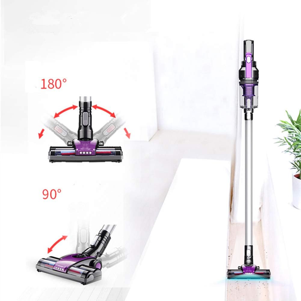 Cordless Vacuum Cleaner 2 in 1 Handheld Stick Vacuum with LED Motorized Brush 8000Pa Strong Suction Lightweight Handheld Upright Vacuum Cleaner for Hard Floor Carpet Pet