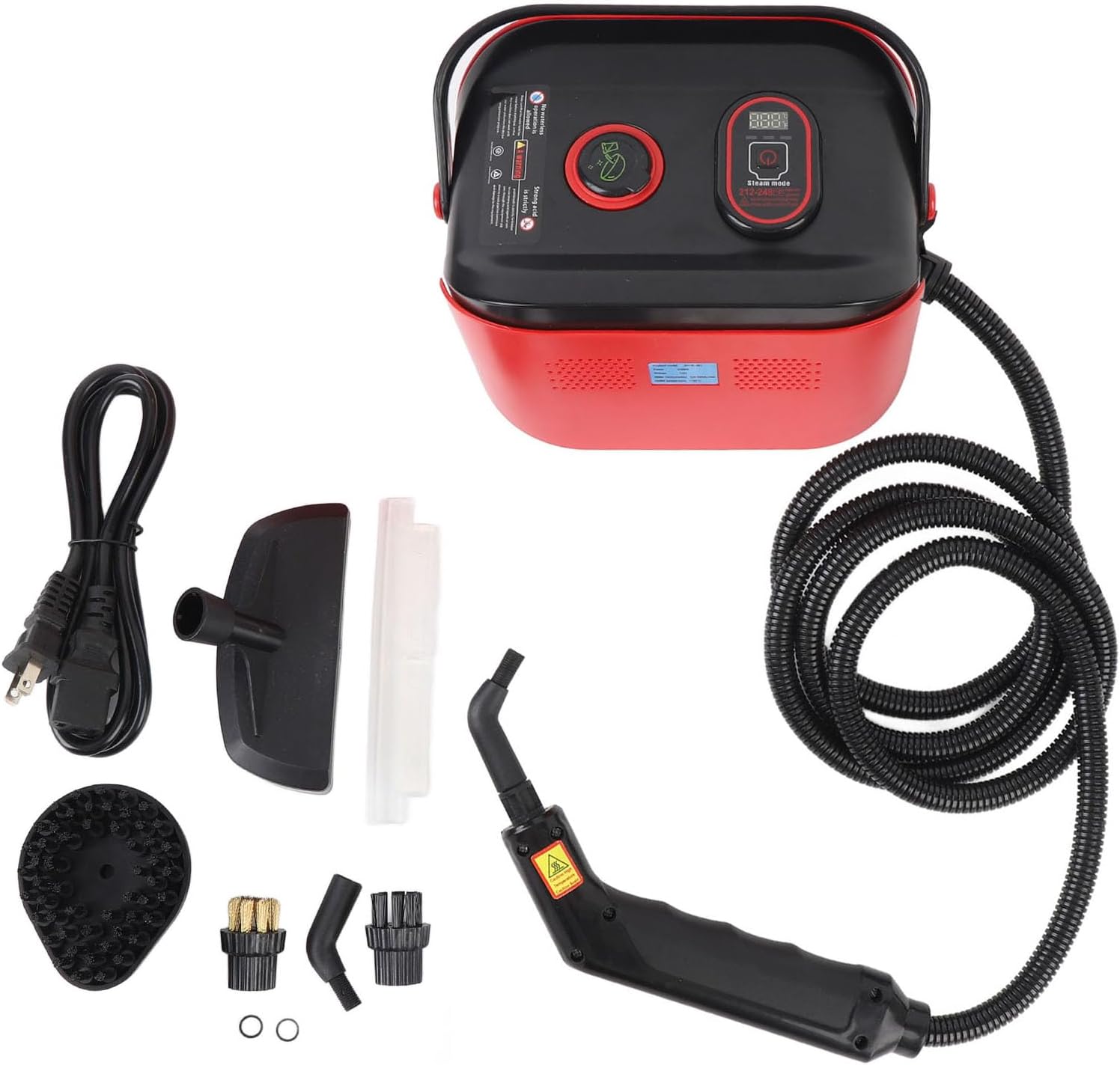 Handheld Steam Cleaner, Portable Pressurized Steam Cleaner, High Temperature Steamer Cleaning Machine For Home Car Detailing Kitchen Bathroom Floor Grout Furniture Tile (US Plug