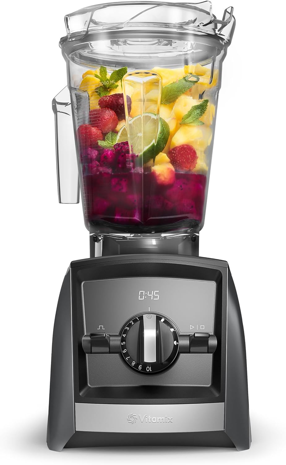 Vitamix A2500 Ascent Series Smart Blender, Professional-Grade, 64 oz. Low-Profile Container, Slate (Renewed)