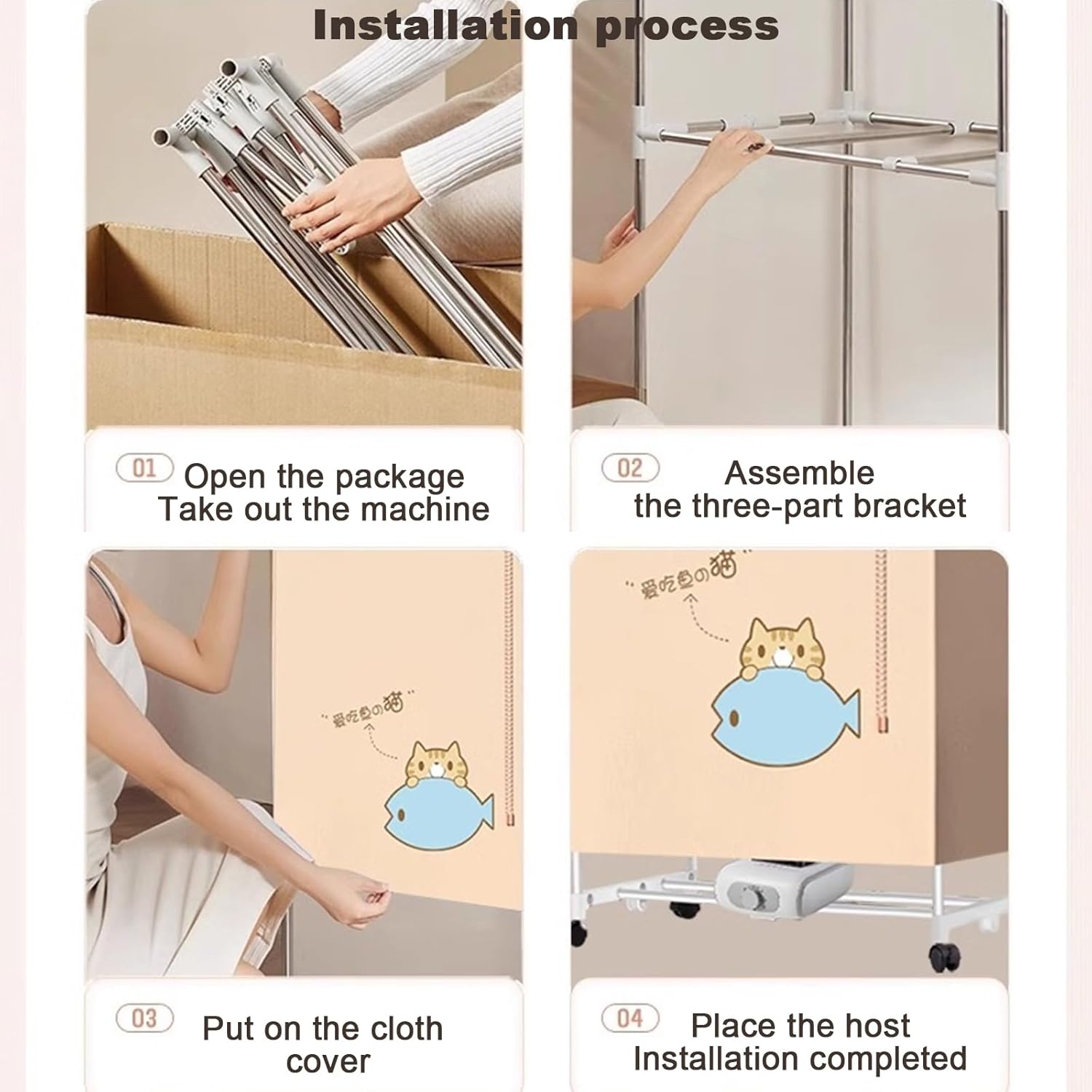 Heated Clothes Drying Rack,Heated Clothes Drying Rack,Portable Clothes Dryer Travel Mini Dryer Machine with Temperature Controller 60-70℃, Electric Clothes Drying for Apartments, Families 1 S