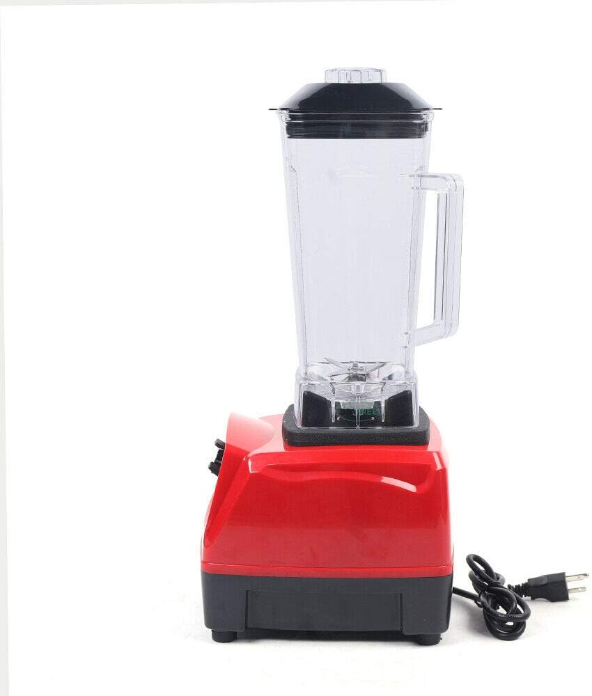 Smoothie Blender, Heavy Duty Household Grade Blender Variable Speed Control Large Countertop Blender, 6 Blades Ice Crusher for Milk-shakes, Green Smoothies, Dry Grind,Hot Soup, Ice Cream, Juice (Red)