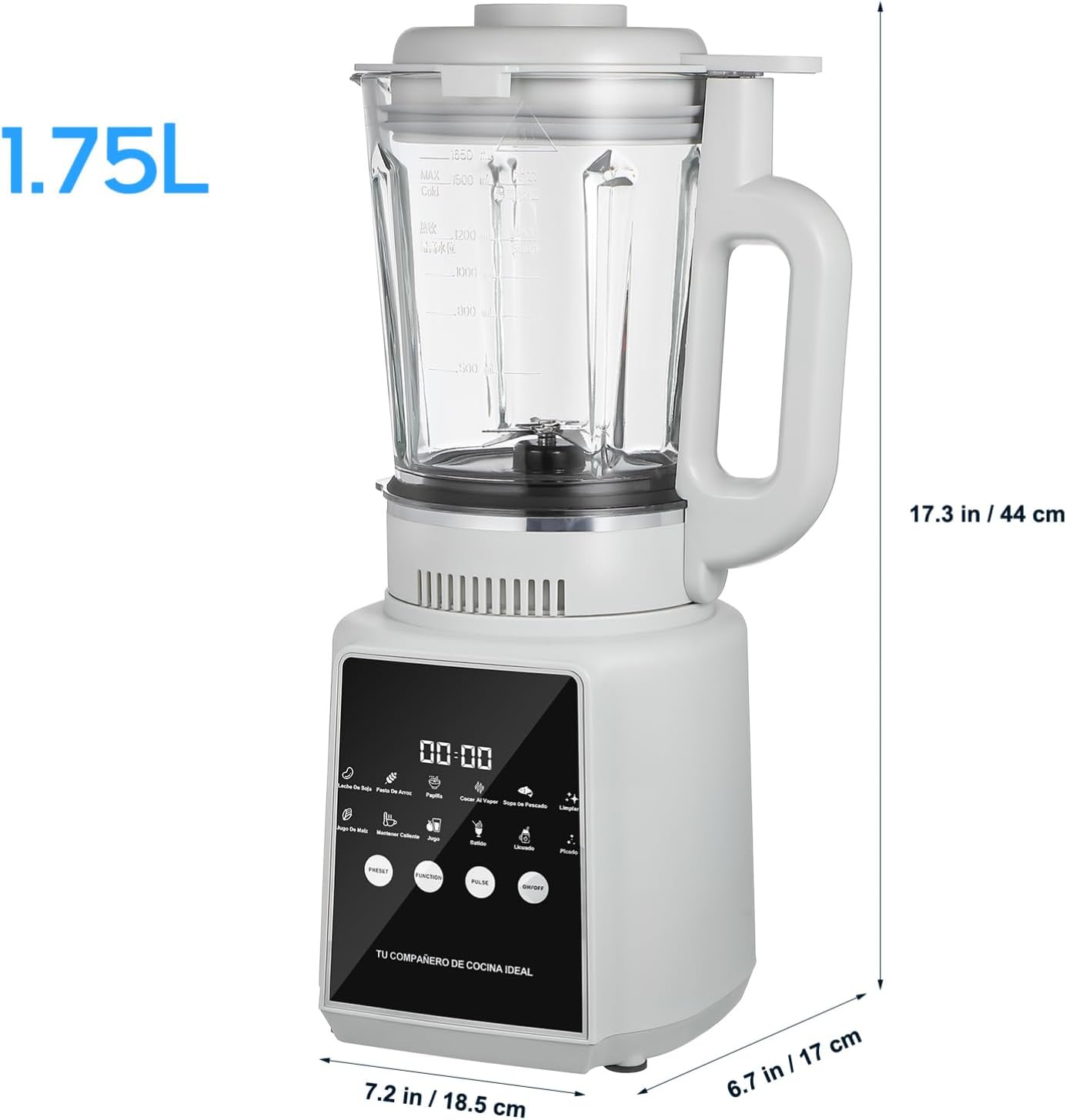 1.75L High Speed Smoothies Blender with US Plug Multifunctional Electric Juicer for Fruits and Ice Countertop Food Processor for Shakes and Drinks