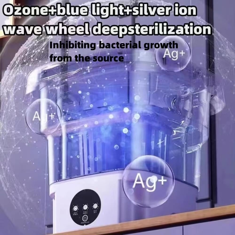 Portable washing machine.mini washing machine.11L high-capacity foldable washing machine.Deep cleaning of small clothing such as underwear and baby clothes.Suitable for camping and hotel (purple)