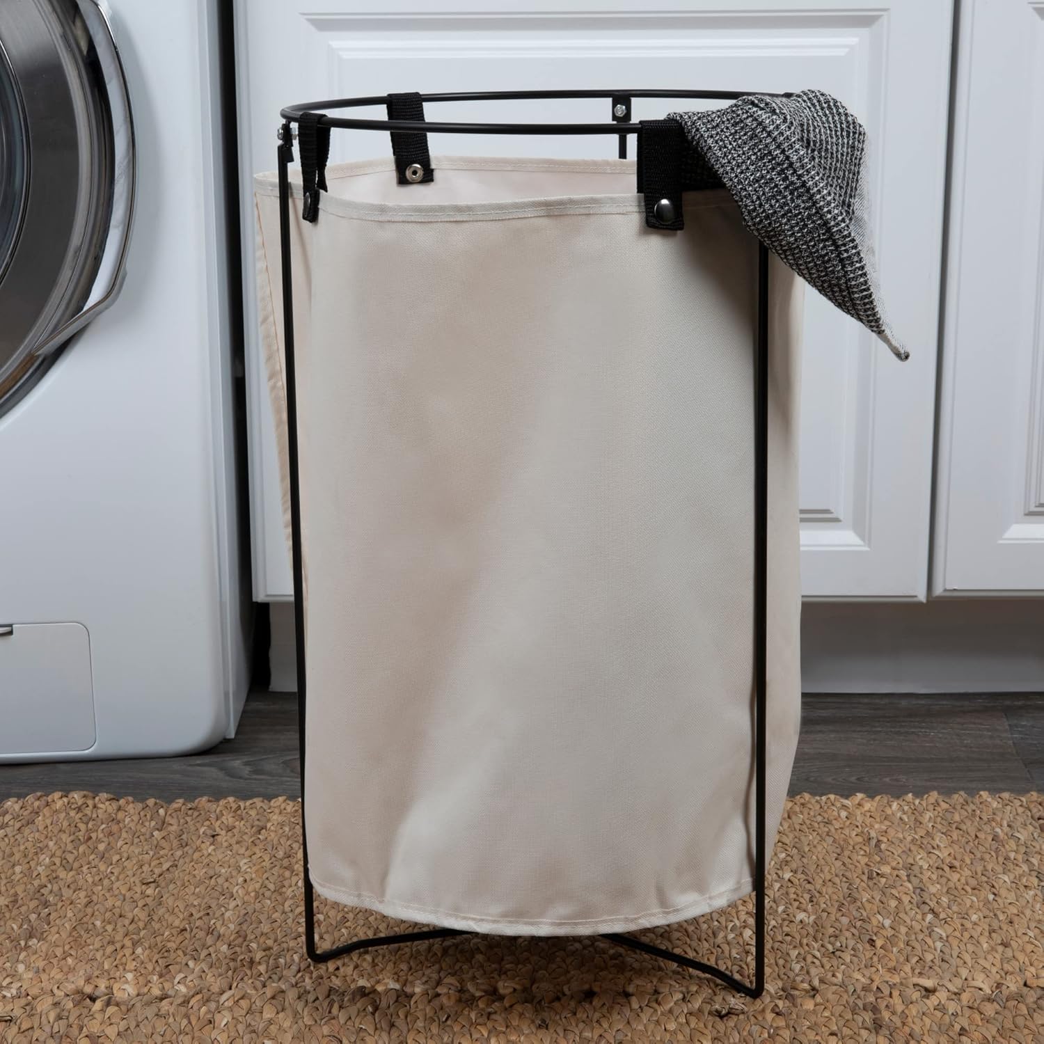 Household Essentials Iron Laundry Hamper with Removable Bag