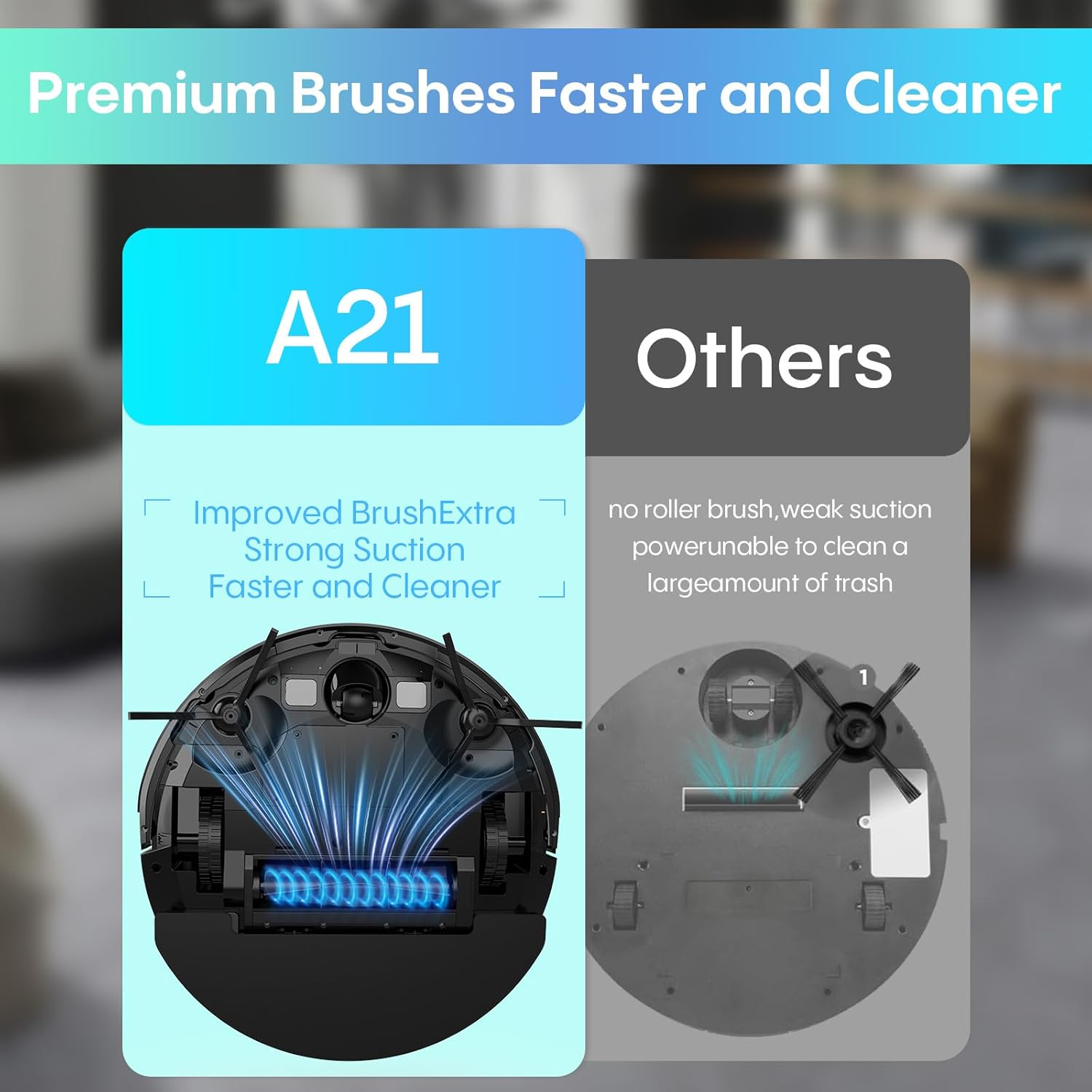 Bagotte Robot Vacuum and Mop Combo, 3-in-1 Robotic Vacuums, 5000Pa Strong Suction Brushless Motor, Auto Recharging,Tangle Free, Timing Function, App/WiFi/Voice/Remote for Hard Floor and Pet Hair