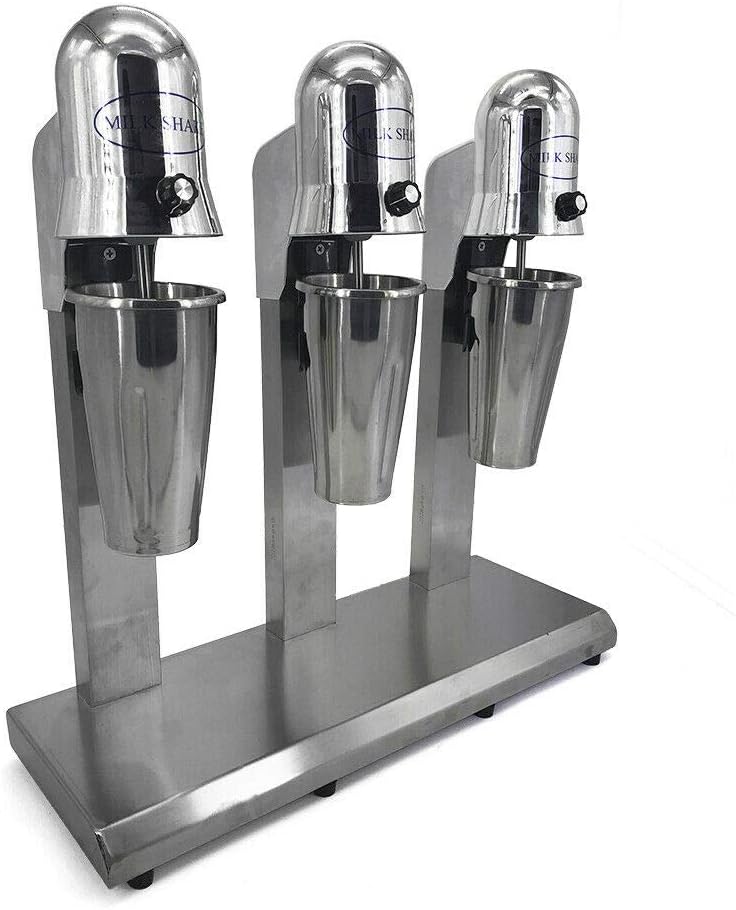 Commercial Electric Milk Shaking Machine Milkshaker Blender Stainless Steel Drink Mixer 1/2/3 Heads 110V (3 Heads)