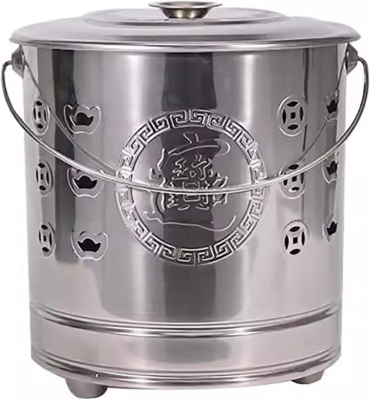 Incinerator Burn Barrel，Stainless Steel Fire Pit Burn Barrel with Lid Handle – Large Outdoor Incinerator for Paper, Leaves, and Trash(X-Large)