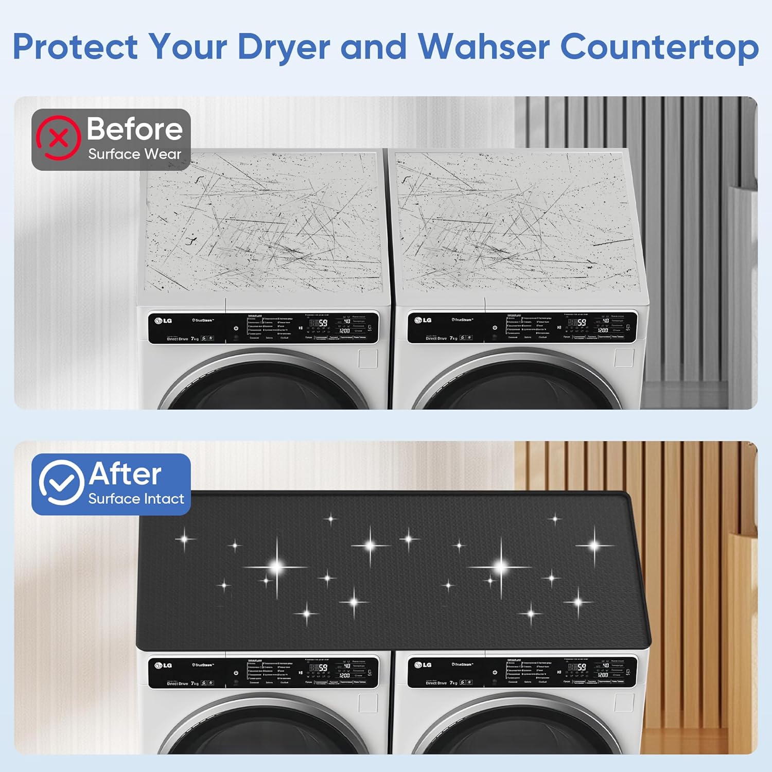 Washer and Dryer Covers for the Top, 51.2