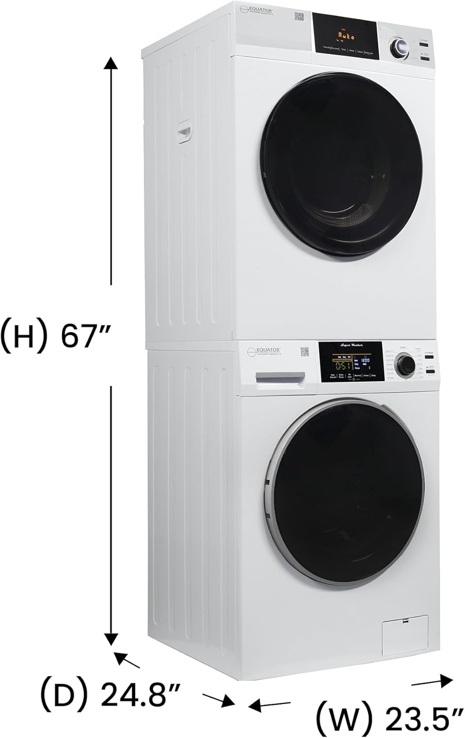 Equator Deluxe MATCHING 110V Washer 1.9 cu.ft + Vented Sensor Dryer 4 cu.ft