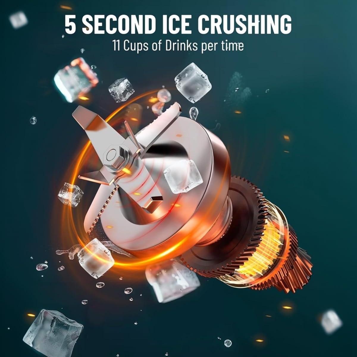 Professional Commercial Blender With Shield Quiet Sound Enclosure 2200W Industries Strong and Quiet Professional-Grade Power, Self-Cleaning, Black