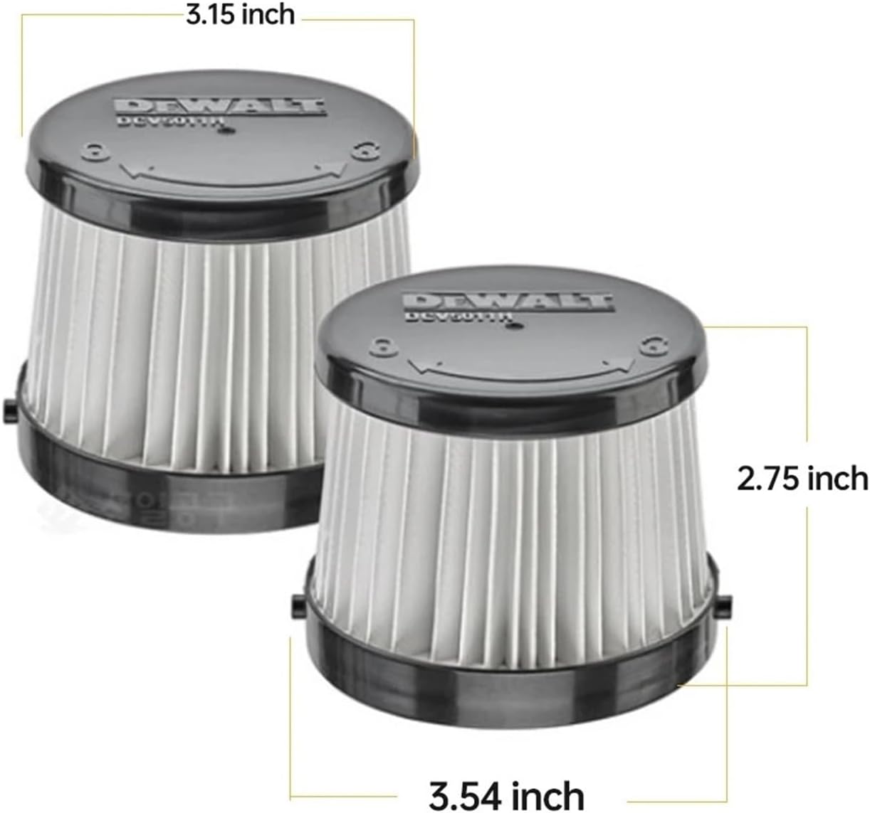 Accessories，Compatible for DEWALT， Filter DCV501H Replacement HEPA Filter 2 ，Compatible for DEWALT， 20V DCV501LN Vacuum Power Tools