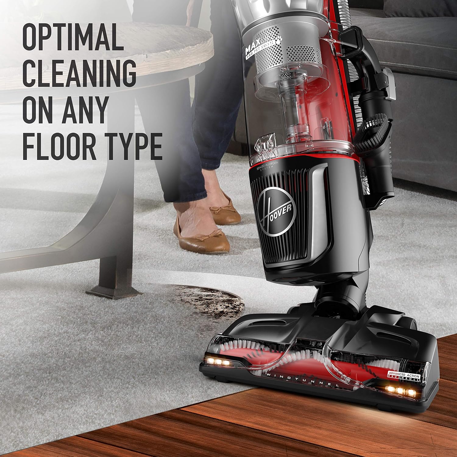 Hoover MAXLife Pro Pet Swivel Vacuum Cleaner, Bagless Upright Vac, HEPA Media Filtration, MAXLife System, WindTunnel Technology, Corded Vacuum Cleaners for Home Use