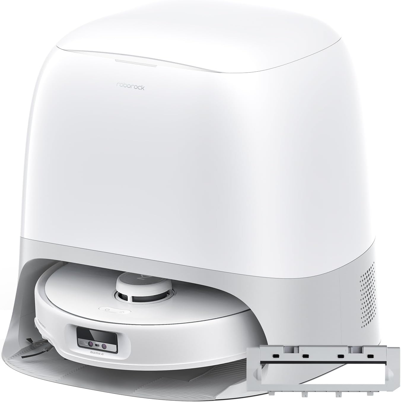 roborock Qrevo Curv Robot Vacuum and Mop with Main Brush Cover Replacement Bundle