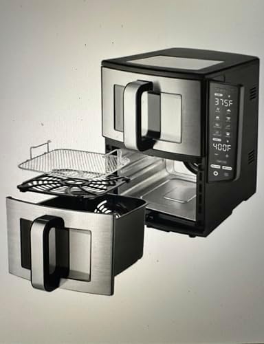 Gourmia (GAF1190) Double Decker Dual Basket Air Fryer 11QT – Extra Large Capacity, Independent Cooking Zones, Rapid Air Circulation Technology, 8 Preset Functions, Dishwasher-Safe Baskets