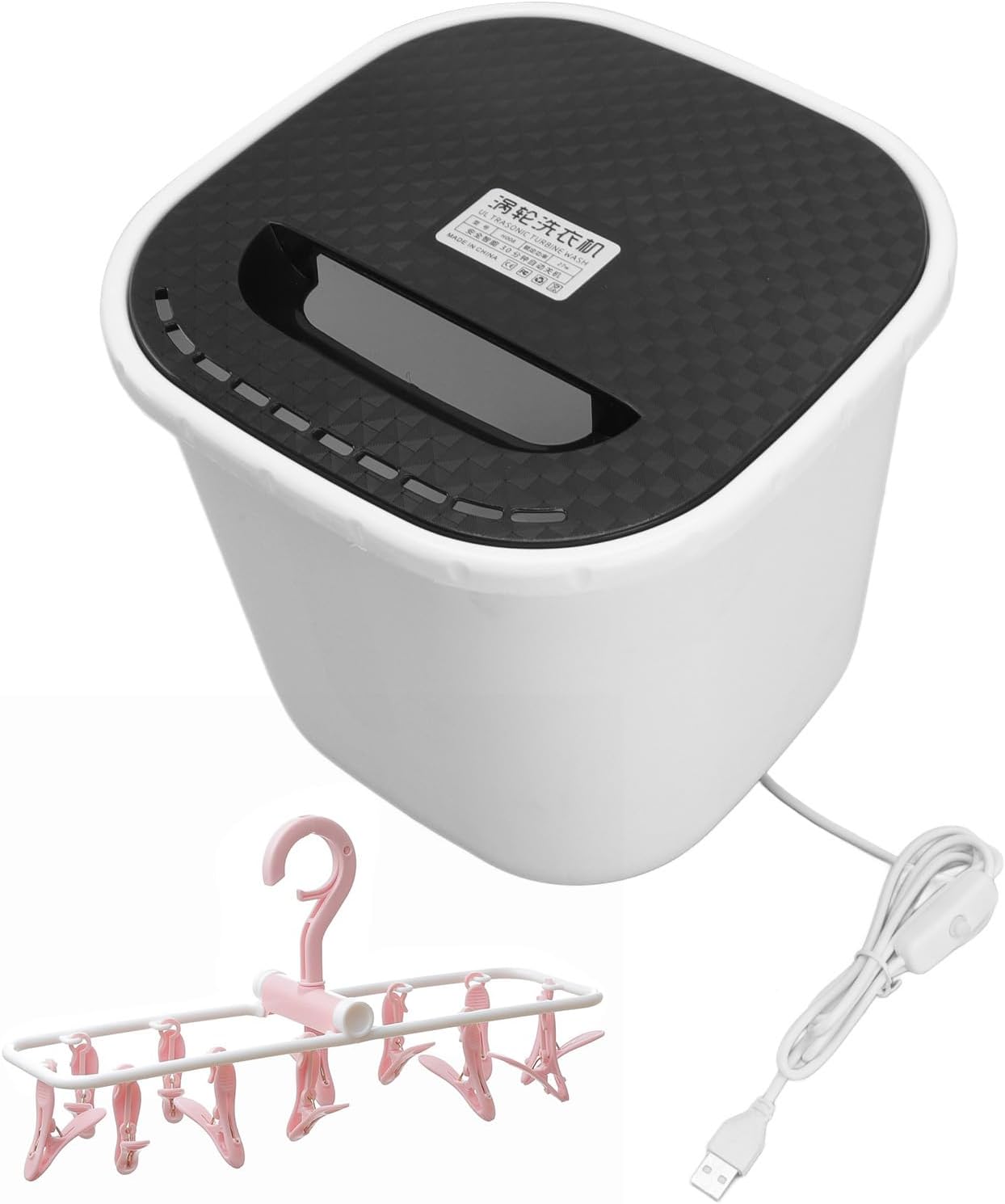 Portable Mini Washer Small and Lightweight Laundry USB Powered Mini Compact Travel Washing Machine (Pink)