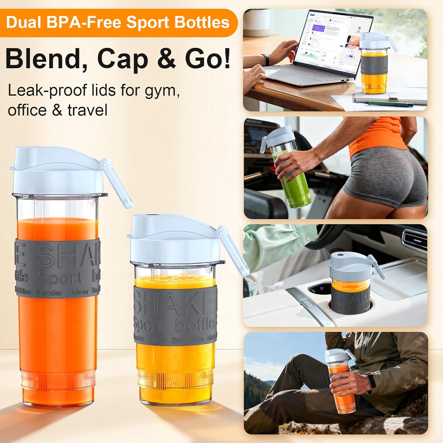 10 In 1 Personal Blender And Grinder Combofor Kitchen, Smoothie Juicer Machines Vegetable And Fruit, For Shakes And Smoothies, Smoothies Maker With 2 Portable Cup, Blue