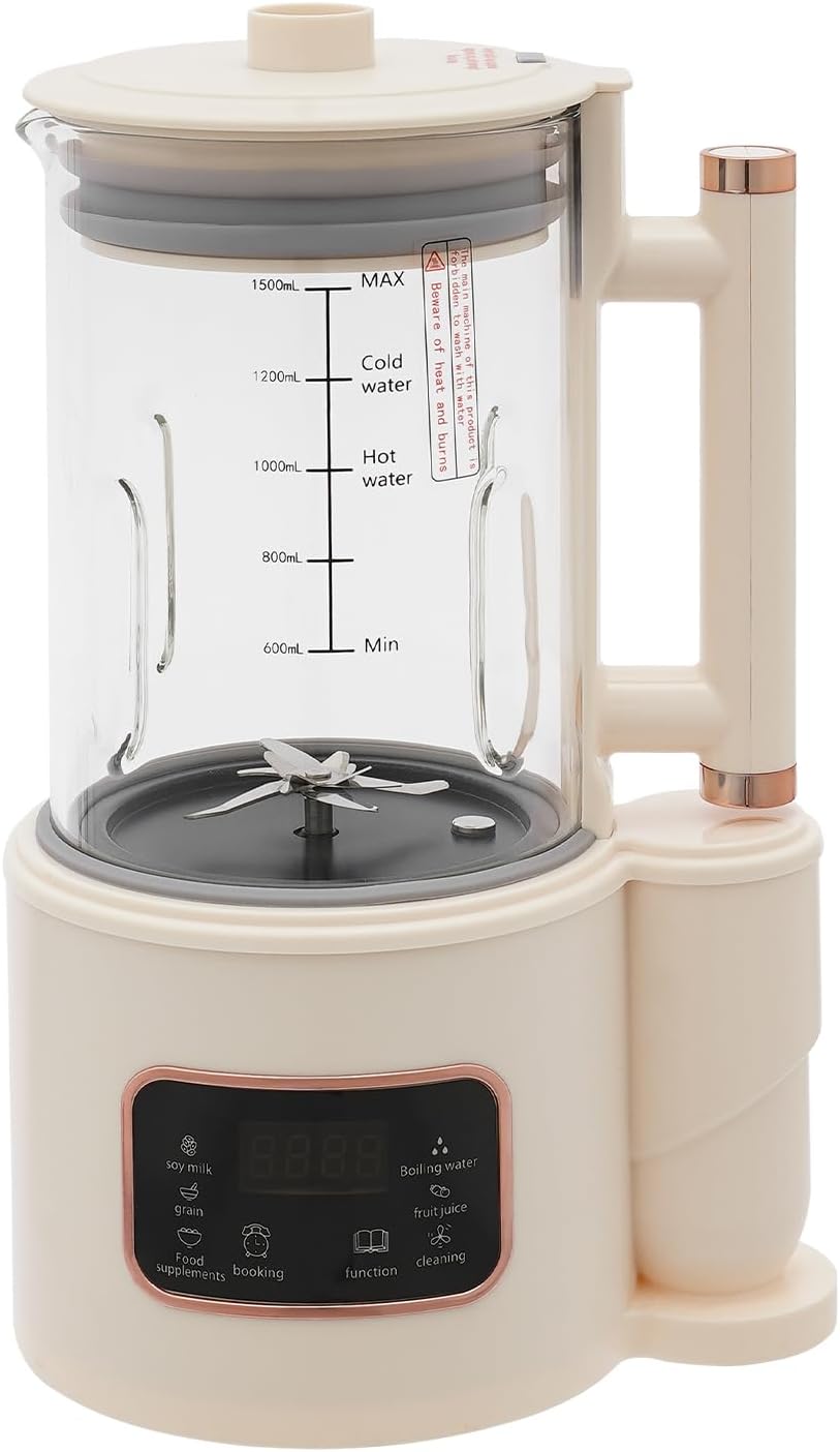 50oz Nut Milk Maker Machine, Automatic Soy Milk Maker with Auto Clean, Boil Water, Delay Start, Keep Warm, Homemade Plant-Based Oat, Multi-Function Blender