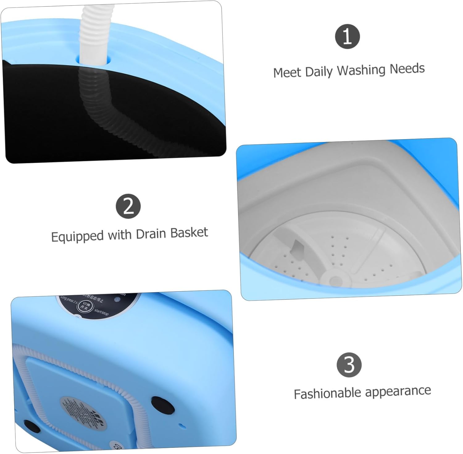 Collapsible Washing Bin Mini Washer Machine off Foldable Washing Machine Compact for Travel
