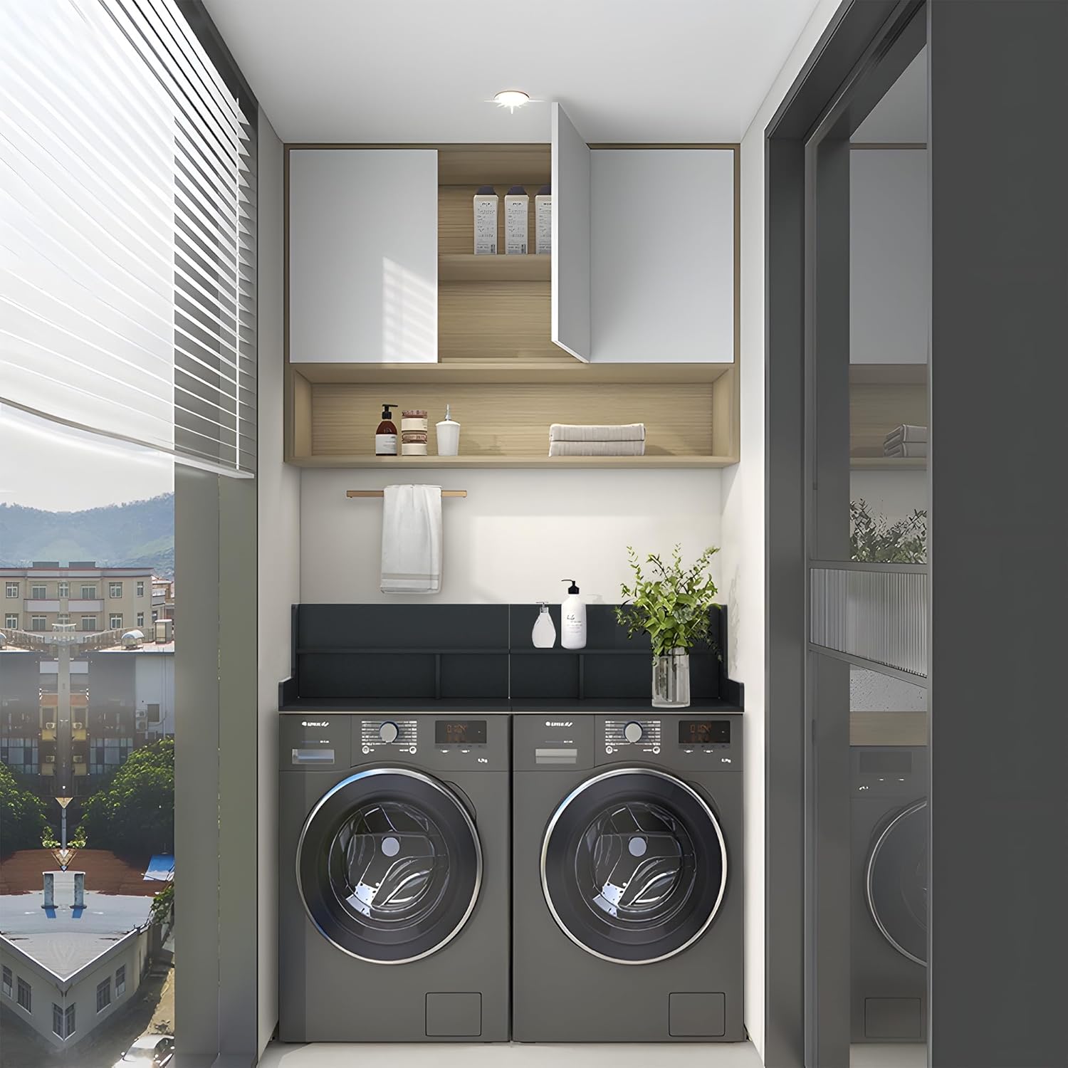 Two-Layer Foldable Washer Dryer Countertop, 27.5